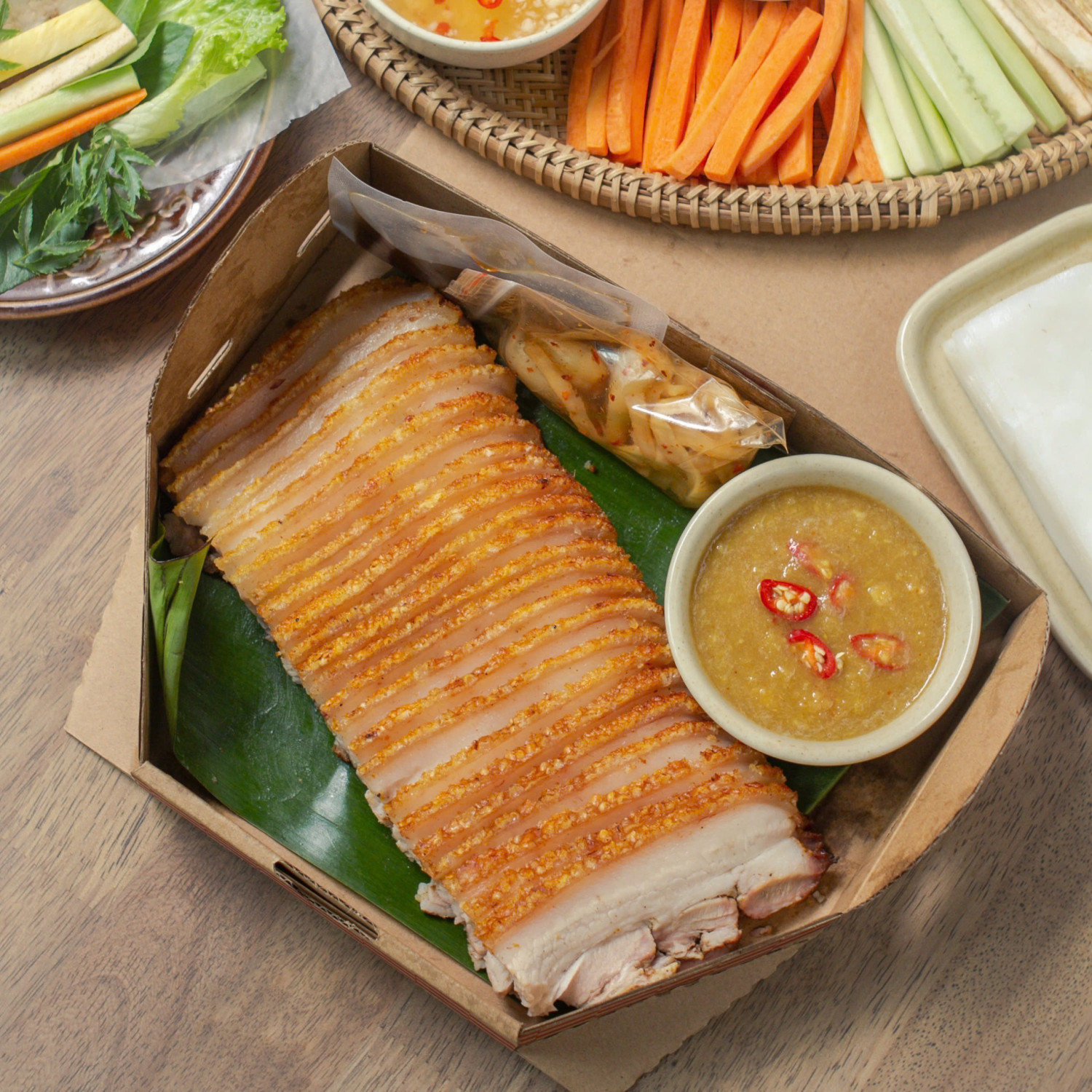 Set rọi quế cuốn rau rừng lớn (4-5 người)